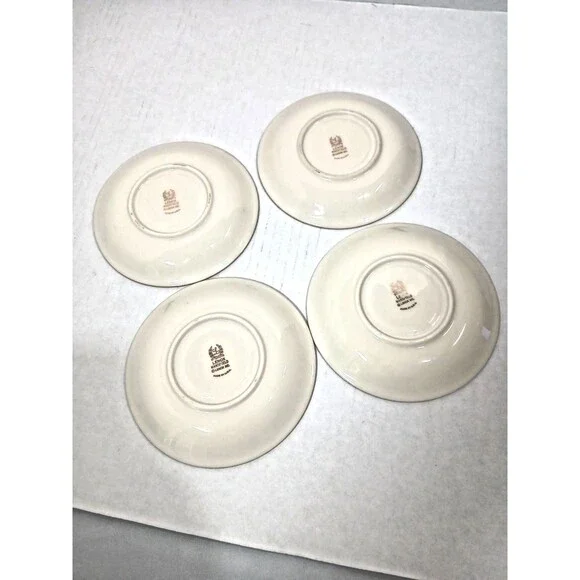 Lenox Mansfield 4 Fine Bone China Saucers 5 5/8" - Picture 2 of 3